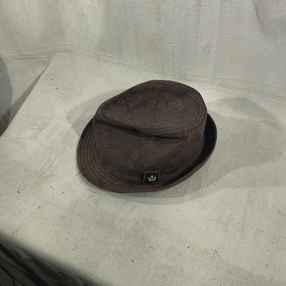 Groovin Men's Brown Graphic Design Fedora Hat Size Medium - Picture 3 of 6